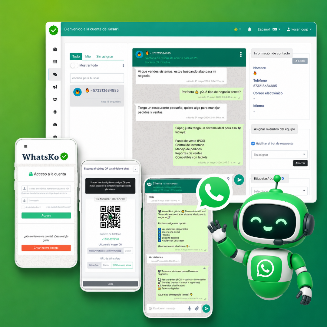WhatsKo - Plataforma SaaS de Automatización Para WhatsApp